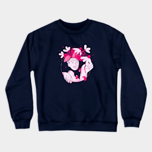 Girl with Daisies Crewneck Sweatshirt